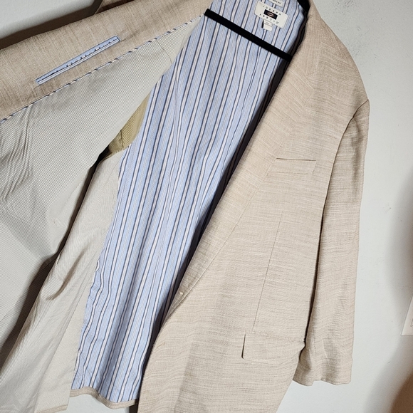 Joseph Abboud cotton 2-button beige blazer.  Men's size 3X - Picture 14 of 16